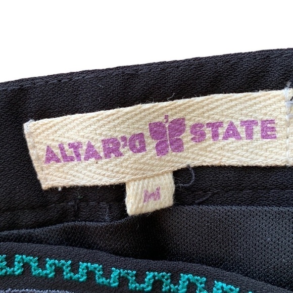 ALTAR’D State Embroidered Boho Black Mini Skirt Size Medium - Picture 5 of 8